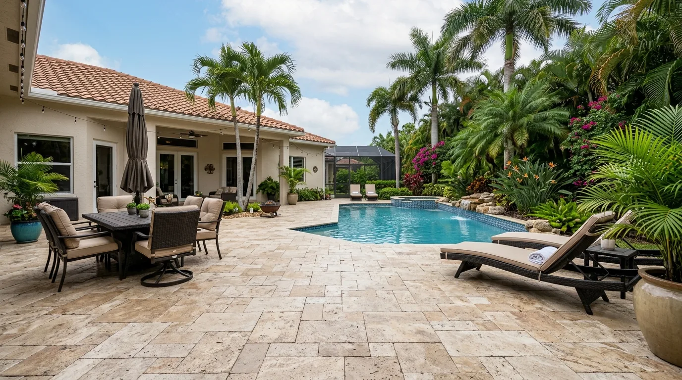 Stamped Concrete Patios Naples: Patterns, Colors & Costs